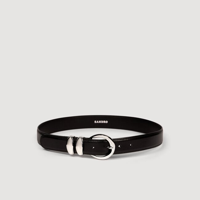 Smooth leather belt