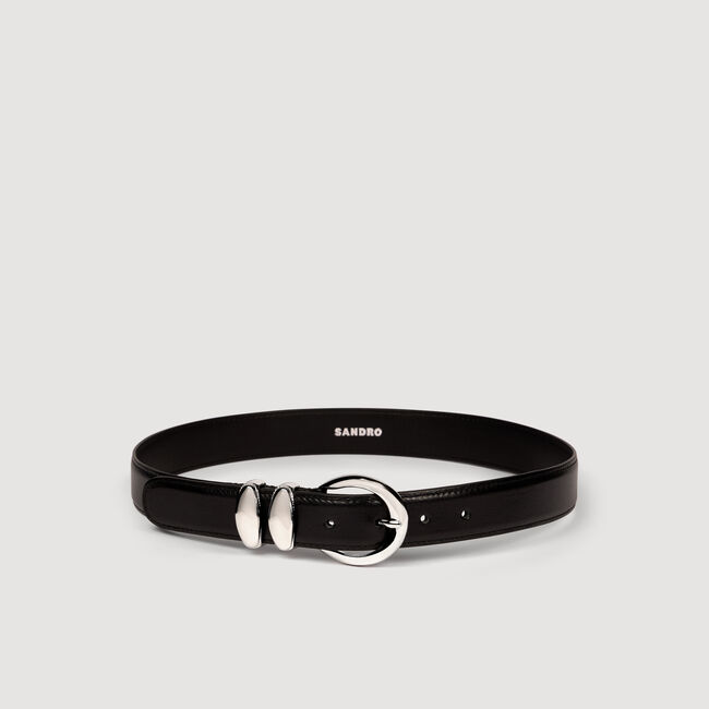 Smooth leather belt
