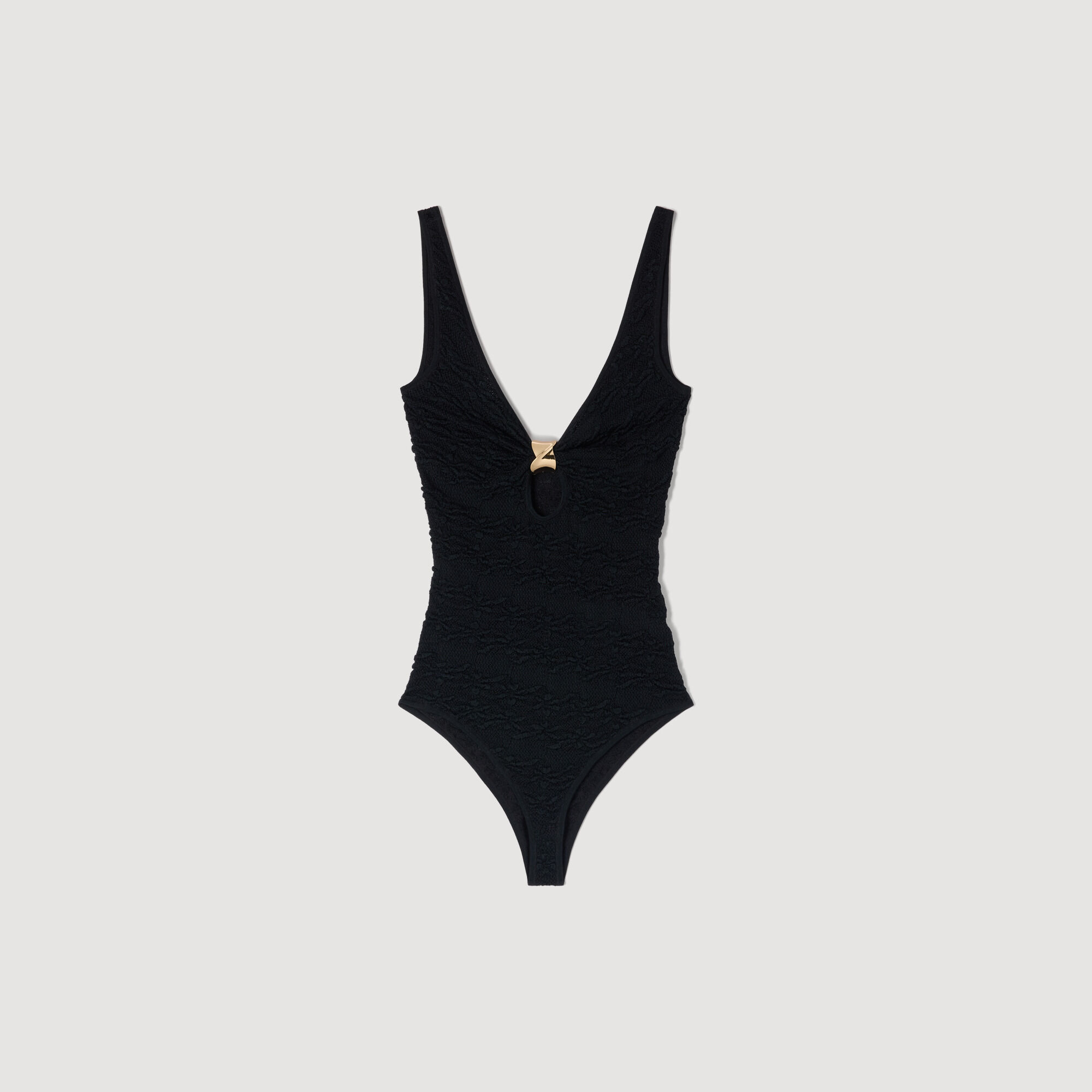 Jewelry detail knit bodysuit