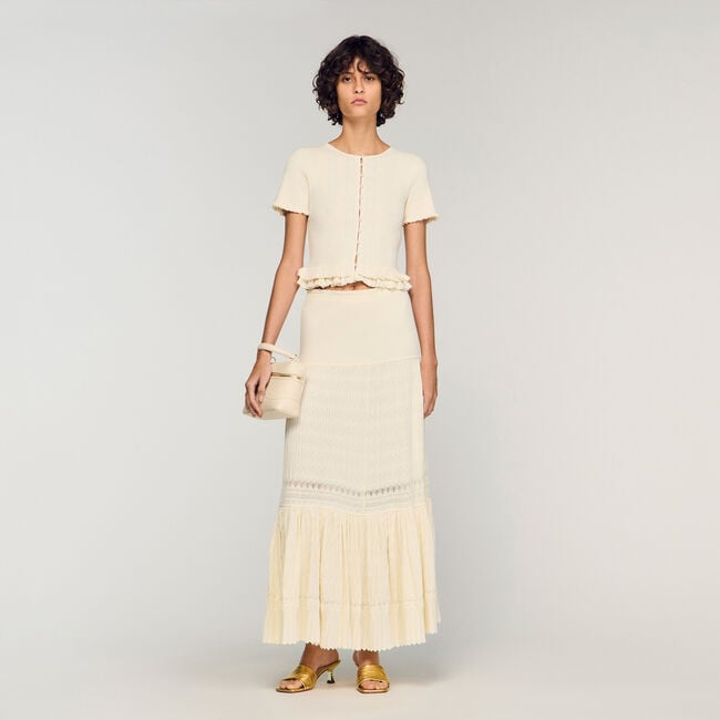 Maxi knit skirt