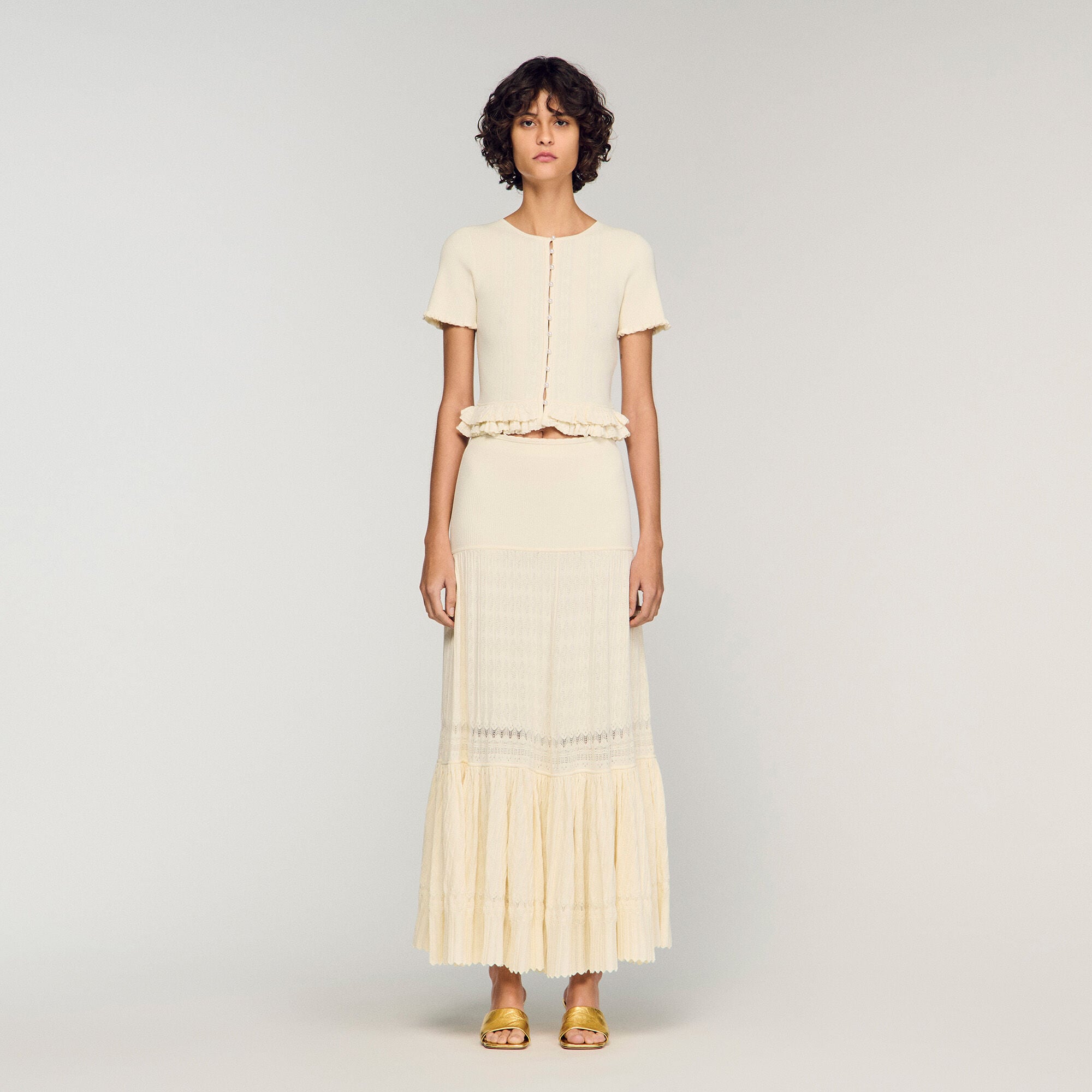 Maxi knit skirt