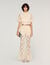 Guipure lace trousers