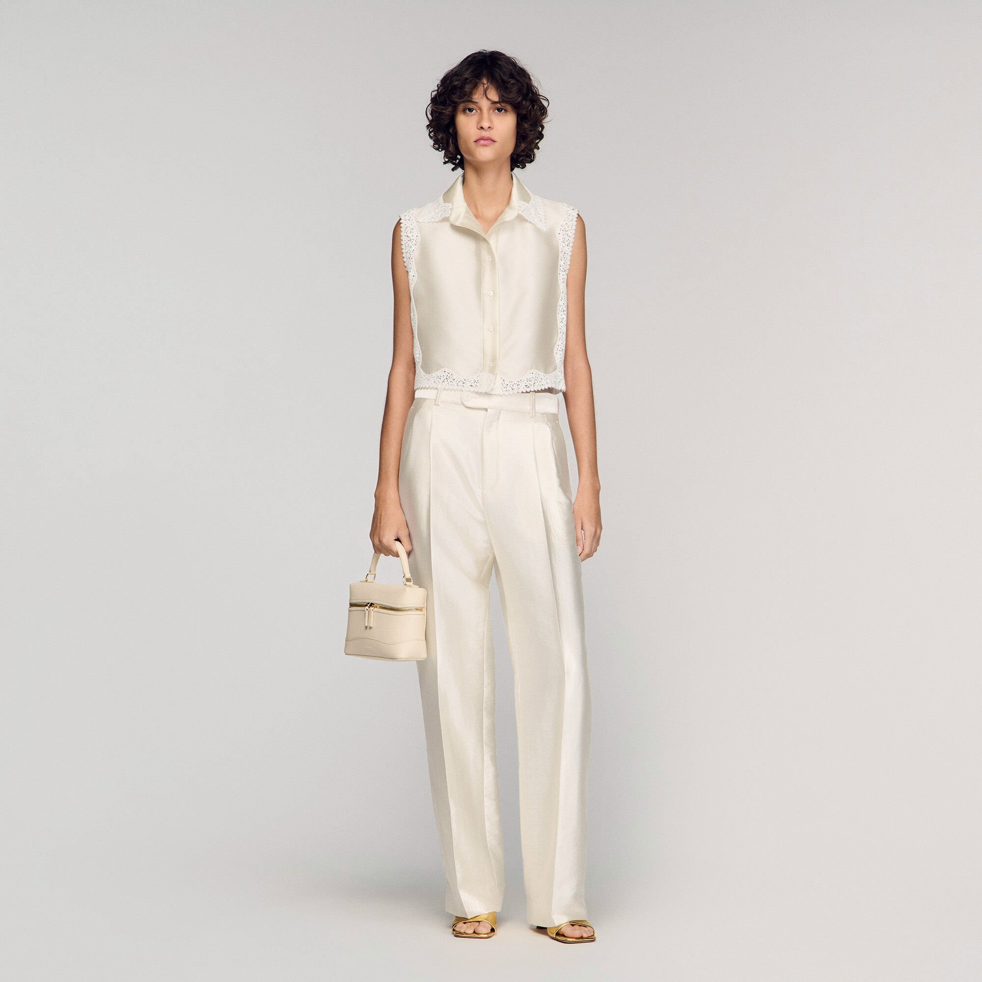 Satin trousers