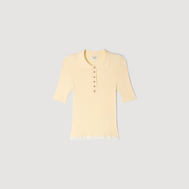 Knit polo shirt