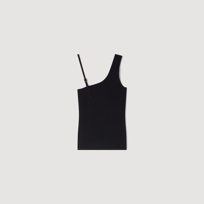 Asymmetric knit top