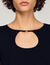 Openwork collar knit top