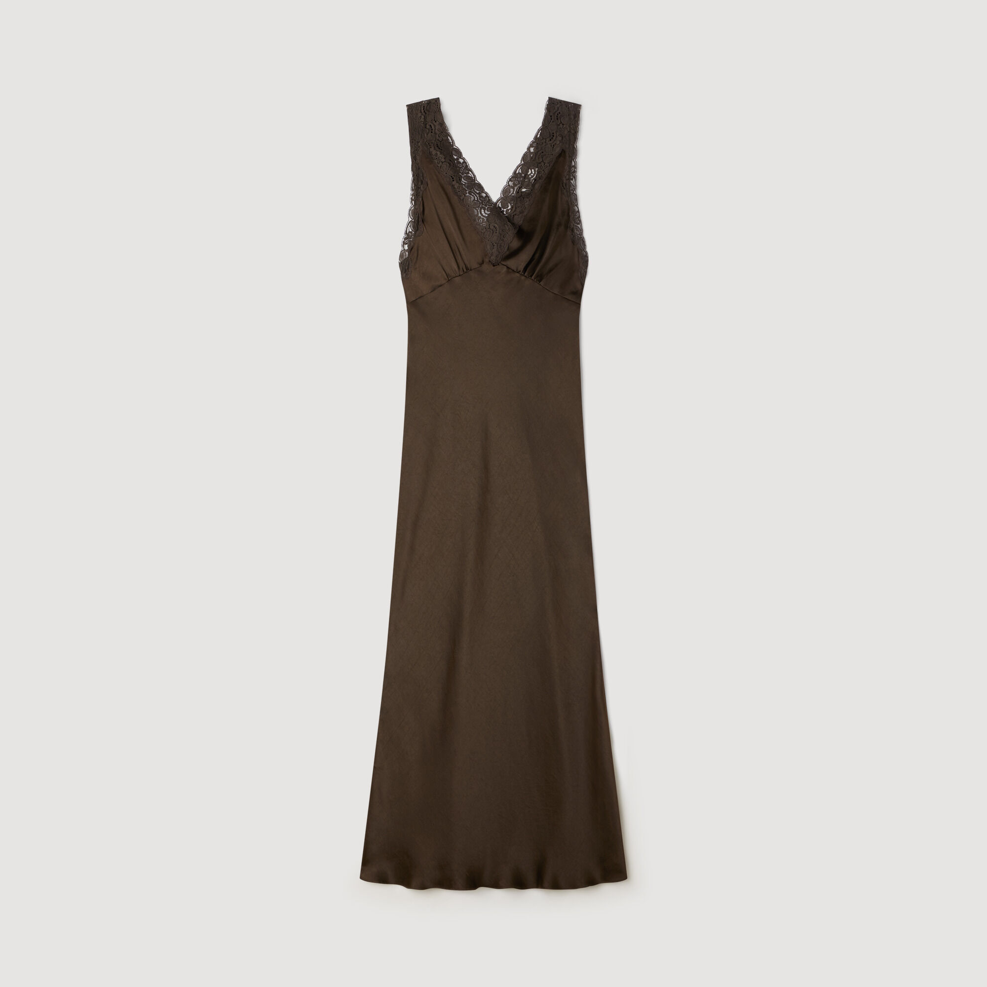 Lace collar maxi dress
