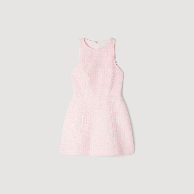 Sequin tweed mini dress