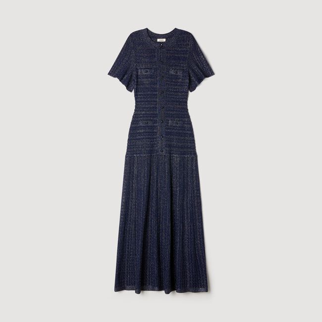 Rhinestone knit maxi dress
