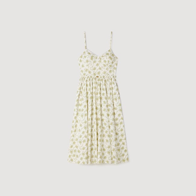 Floral midi dress with straps
