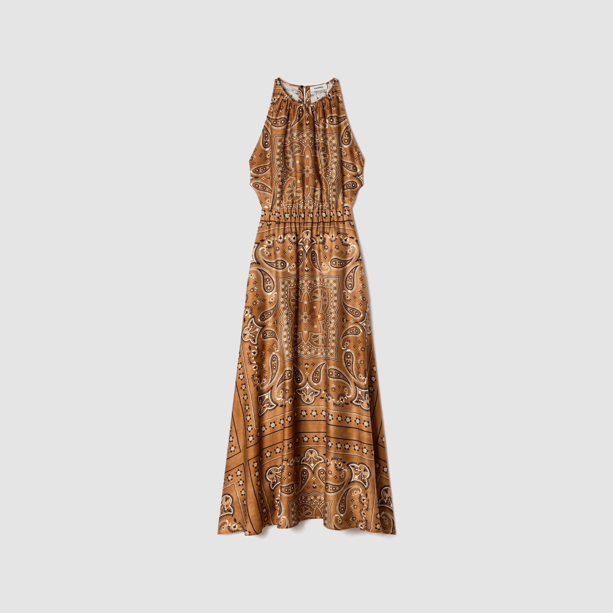 Bandana-print maxi dress