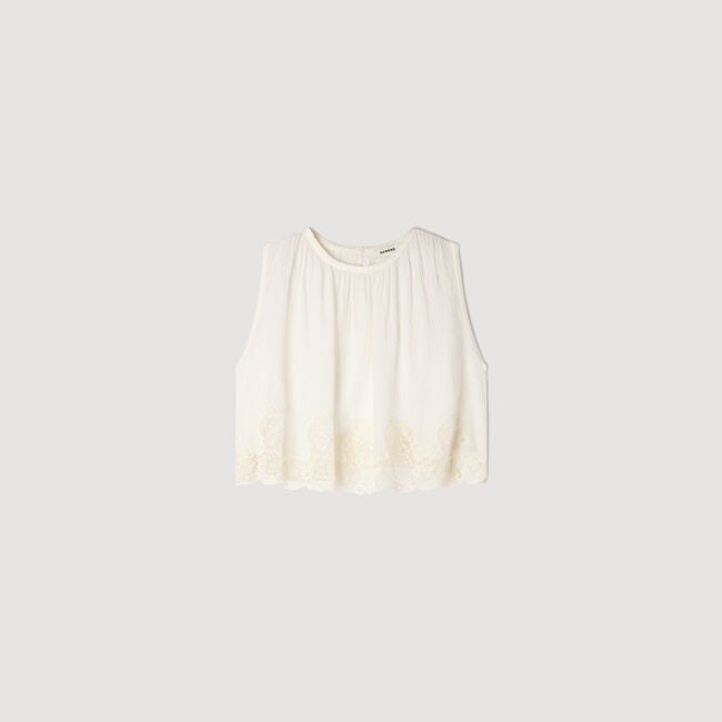 Crepon crop top