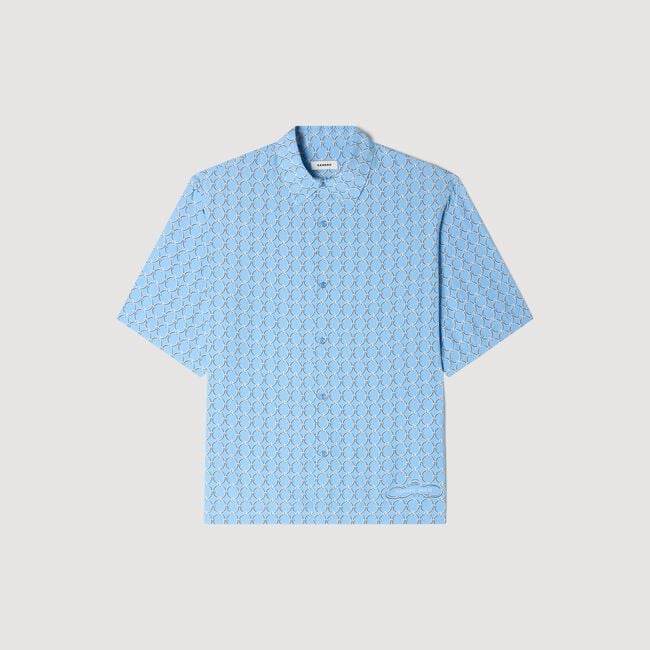 Link print loose-fit shirt