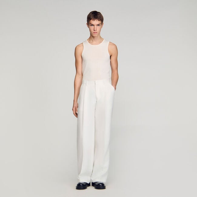 Linen suit trousers