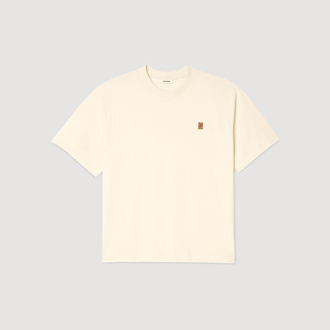 Leather logo T-shirt